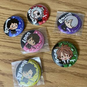 Gangsta. Anime Character Button Set